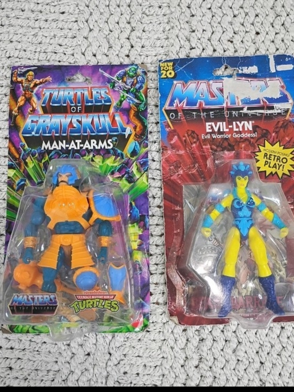 NWOT Mattel Masters Of The Universe Man At Arms And Evil-Lyn 5.5" Action Figures